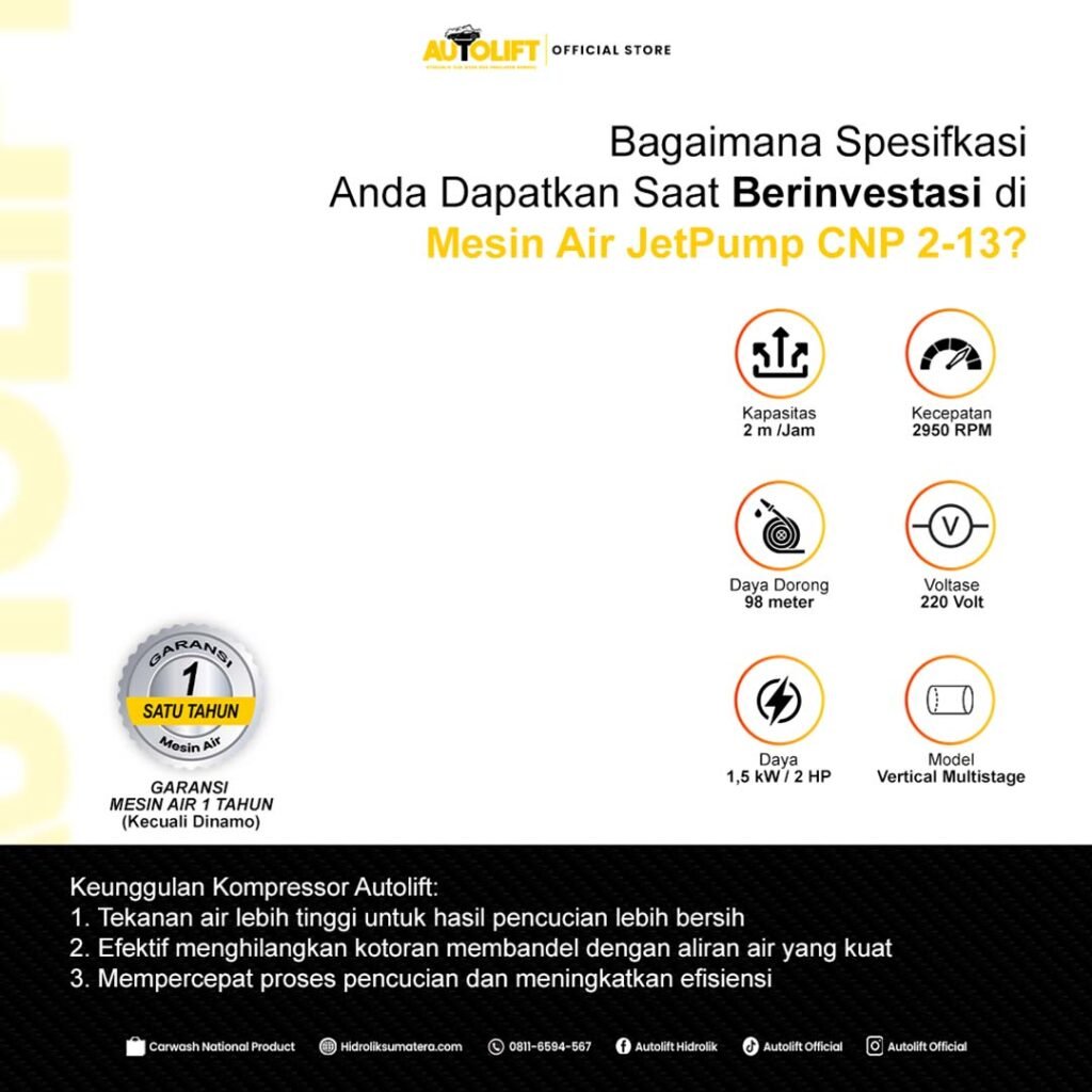 detail mesin air pressure cnp 213