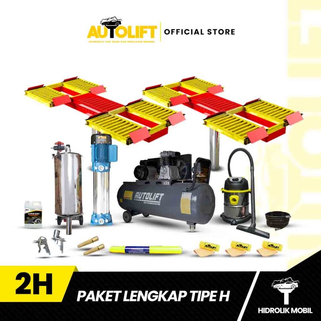 paket usaha 2 hidrolik cuci mobil tipe h