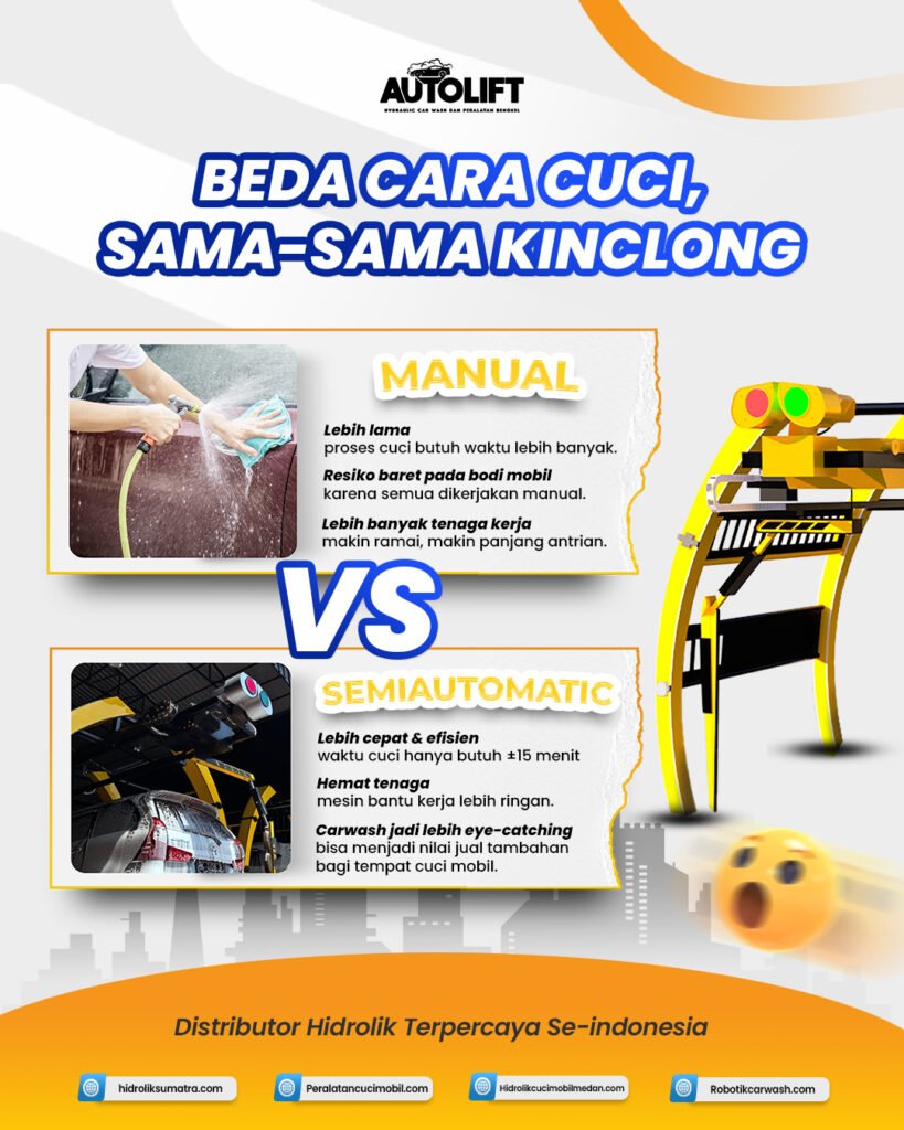 cuci mobil manual atau mesin cuci otomatis
