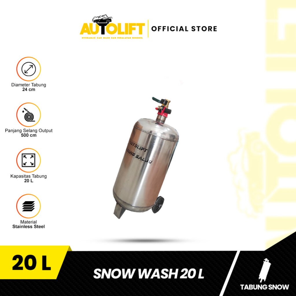perlengkapan cuci mobil tabung snow wash 20 l
